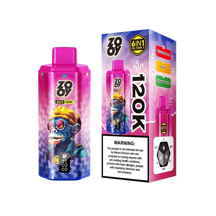 ZOOY 6 IN 1 FLAVORS 120K Wholesale E-Cigarette high quality
